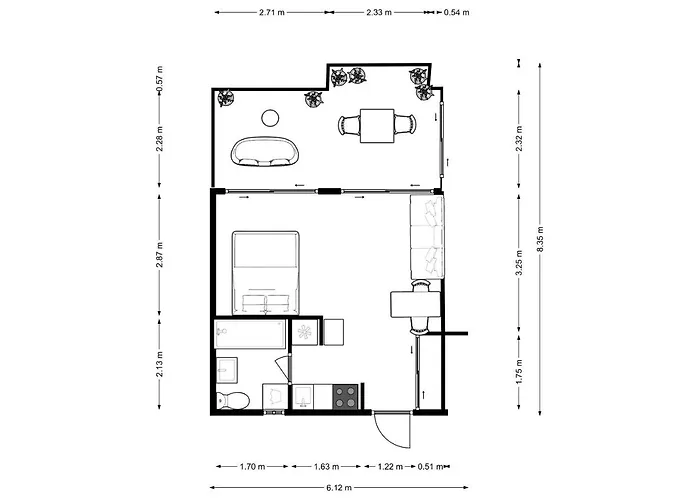 Apartmán Honeymoon Corner Suite, Sun-all-day Terrace On The Of *